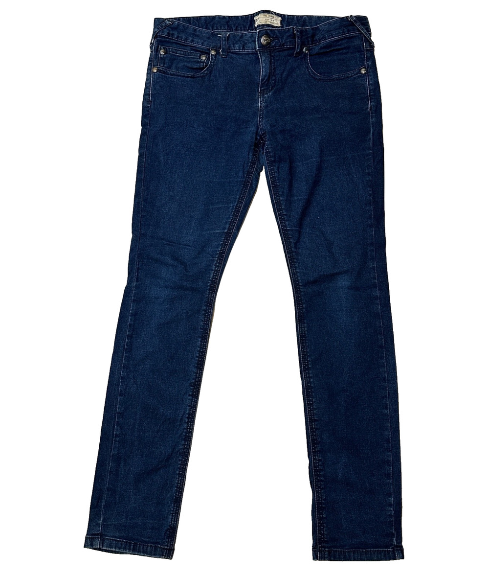 Free People Jeans Women's Size 31 Slim Skinny Dark Blue Denim 61855-16515125